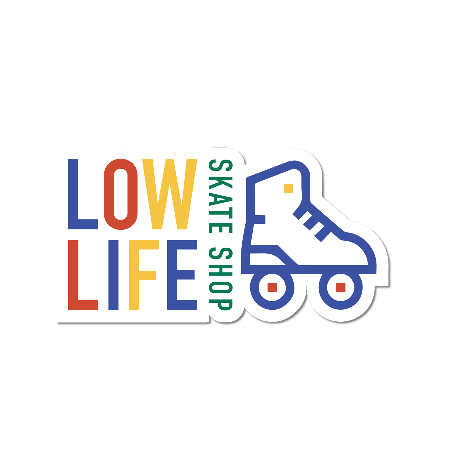 skate logo 3" sticker – lowlifemtl