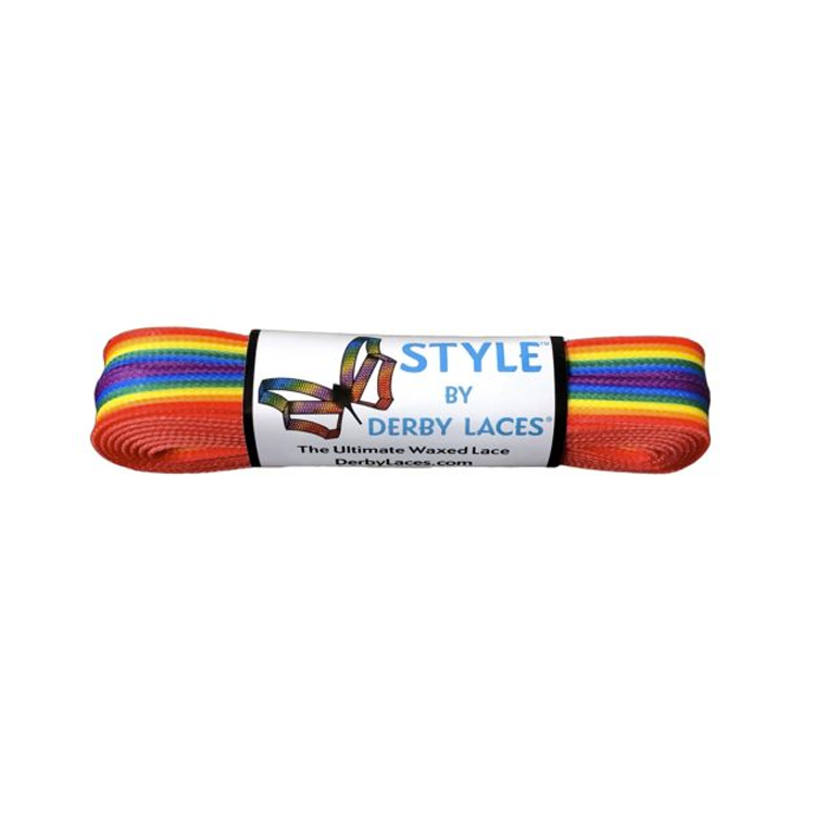 Rainbow Stripe WAXED LACES – lowlifemtl